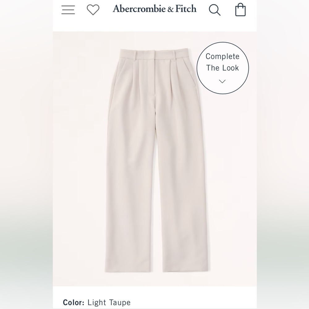 Abercrombie and Fitch Sloane Tailored Wide Leg Pant